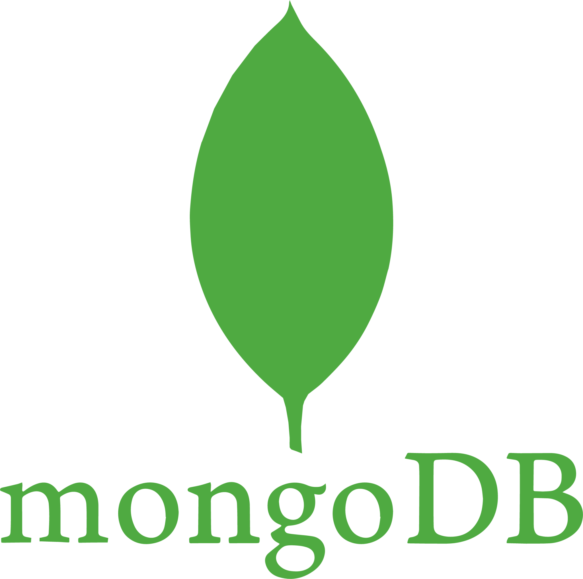 mongodb plain wordmark icon