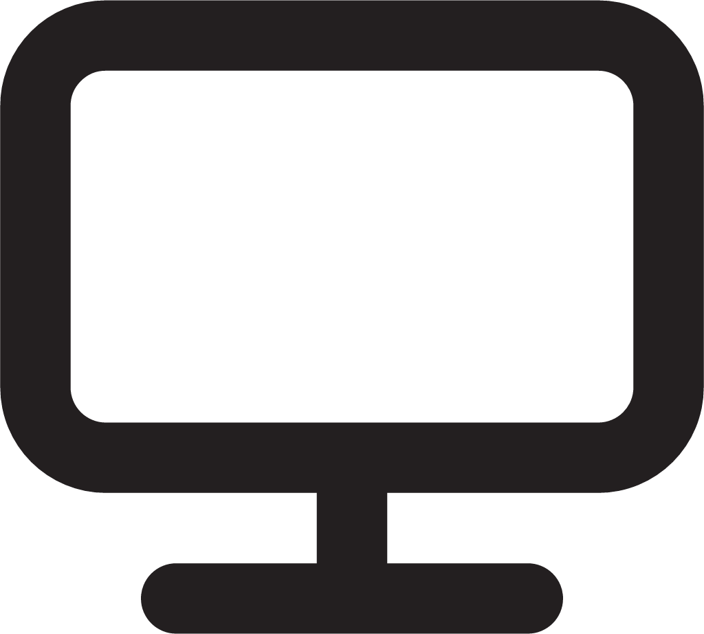 monitor outline icon