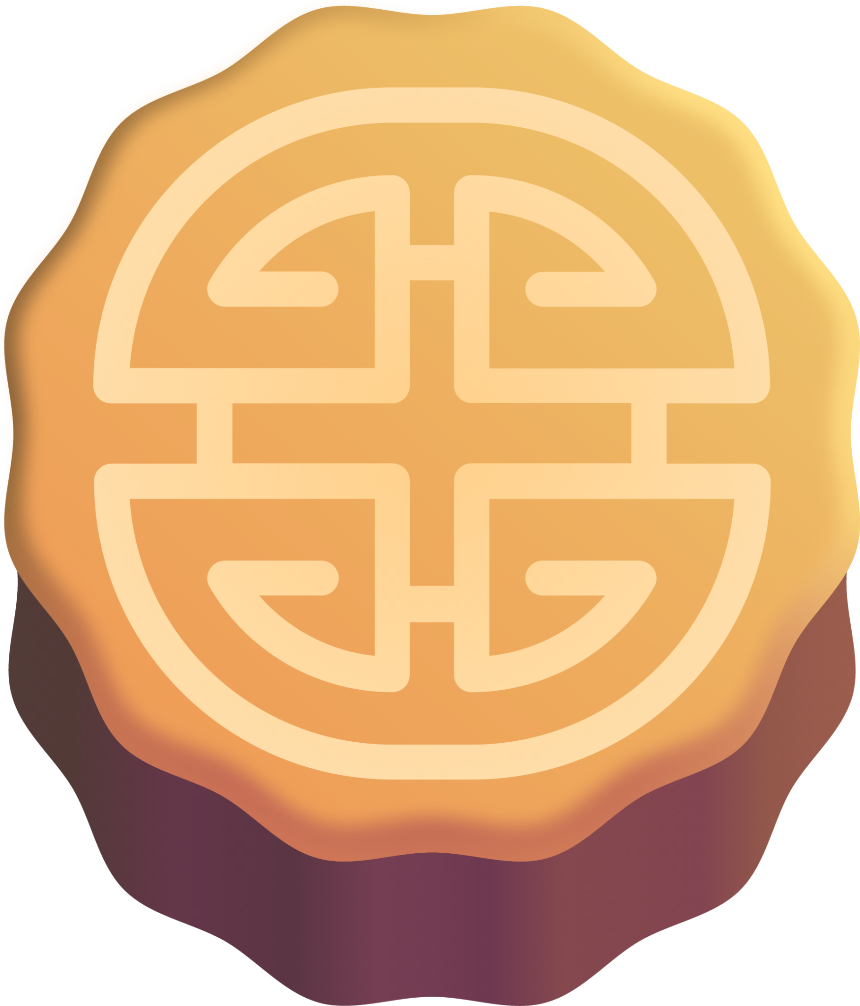 Chinese Gold 3D Icon download in PNG, OBJ or Blend format