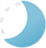 moon first quarter icon