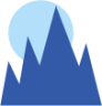 moon mountain night icon