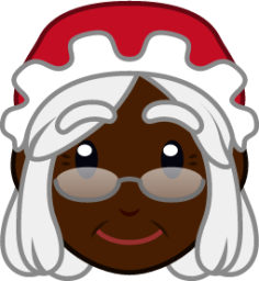 mother christmas (black) emoji