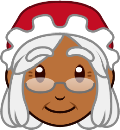 mother christmas (brown) emoji
