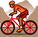 mountain bicyclist (brown) emoji