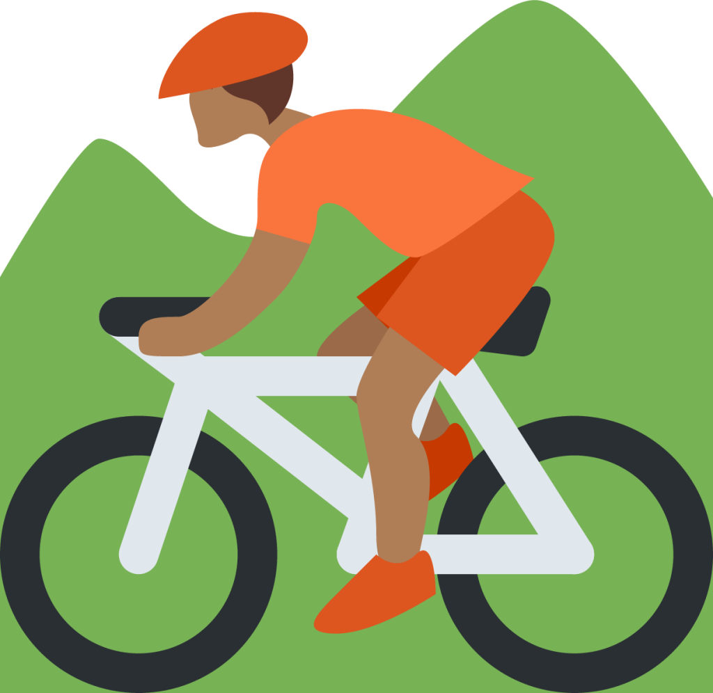 mountain bicyclist tone 4 emoji