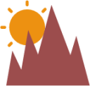 mountain sun icon
