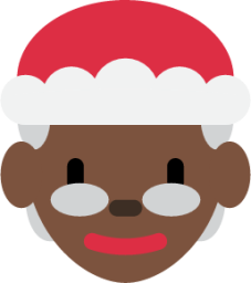 Mrs. Claus: dark skin tone emoji