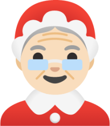 Mrs. Claus: light skin tone emoji