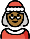 Mrs. Claus: medium-dark skin tone emoji