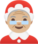 Mrs. Claus: medium-light skin tone emoji