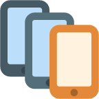 multiple smartphones icon