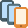 multiple smartphones icon