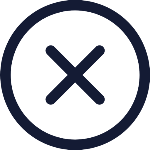 multiplication sign circle icon