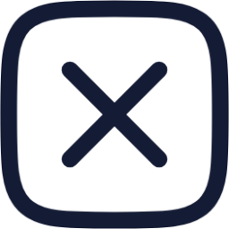 multiplication sign square icon