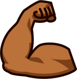 muscle (brown) emoji