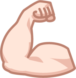 muscle (white) emoji