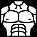 muscular torso icon