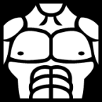 muscular torso icon