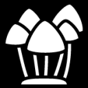 mushrooms cluster icon