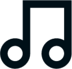 music 2 line icon
