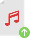 music file upload icon