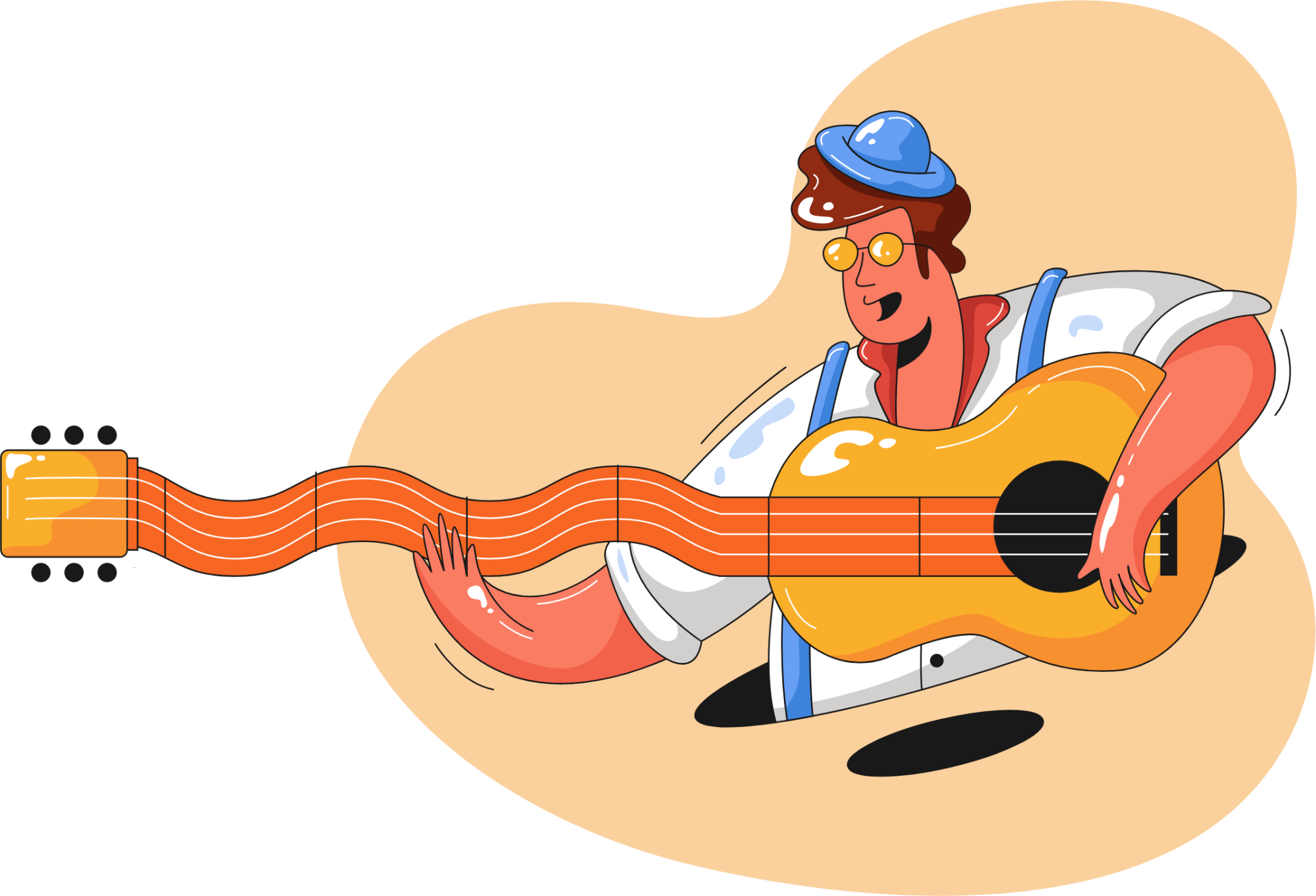 music musician guitar man entertainment illustration