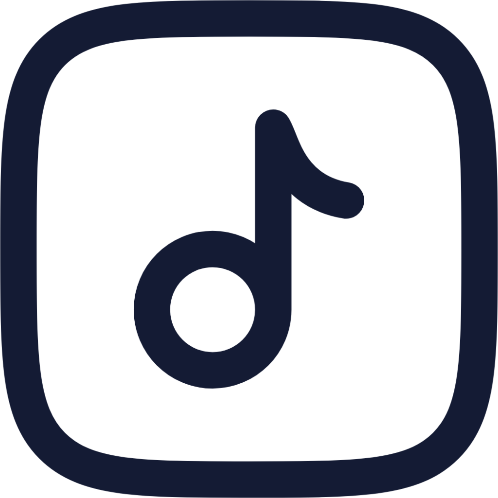 music note square icon