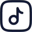 music note square icon