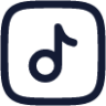music note square icon