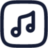music note square icon