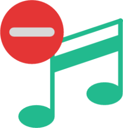 music noteremove icon