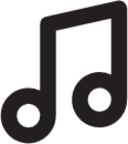 music outline icon
