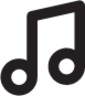 music outline icon