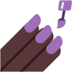 nail polish dark emoji