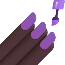 nail polish dark emoji