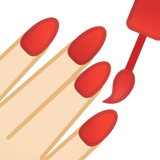 nail polish: light skin tone emoji
