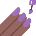 nail polish medium dark emoji
