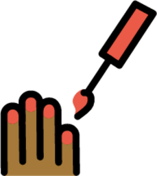 nail polish: medium-dark skin tone emoji