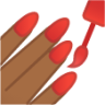 nail polish: medium-dark skin tone emoji