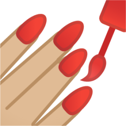nail polish: medium-light skin tone emoji