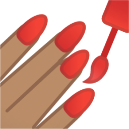 nail polish: medium skin tone emoji