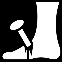nailed foot icon