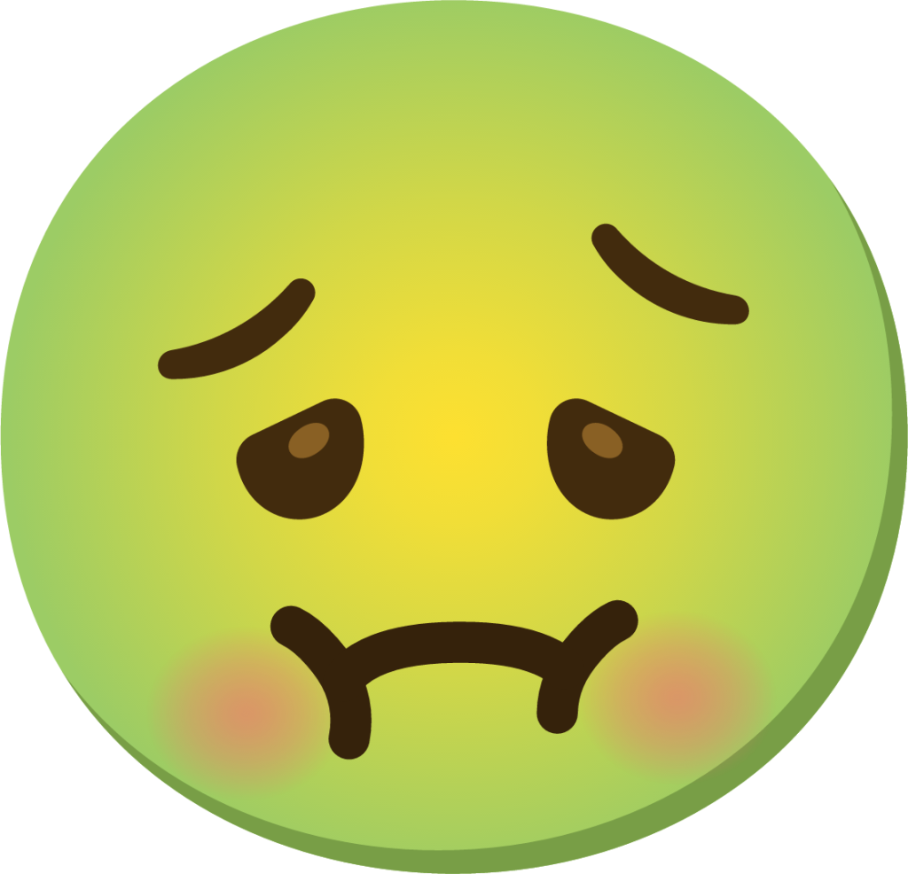 nauseated face emoji