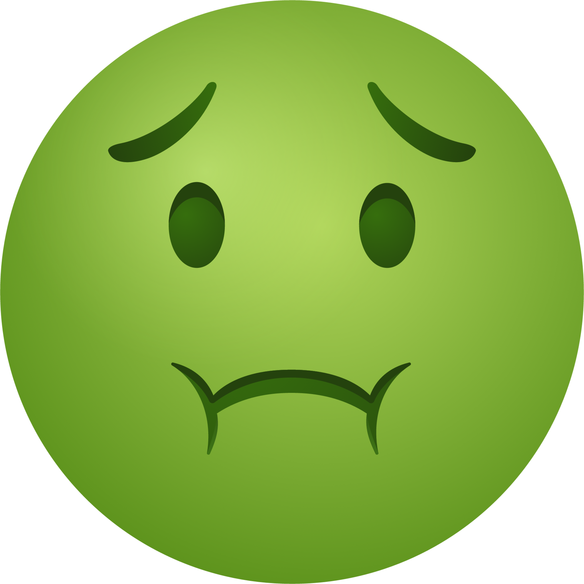Nauseated face emoji emoji