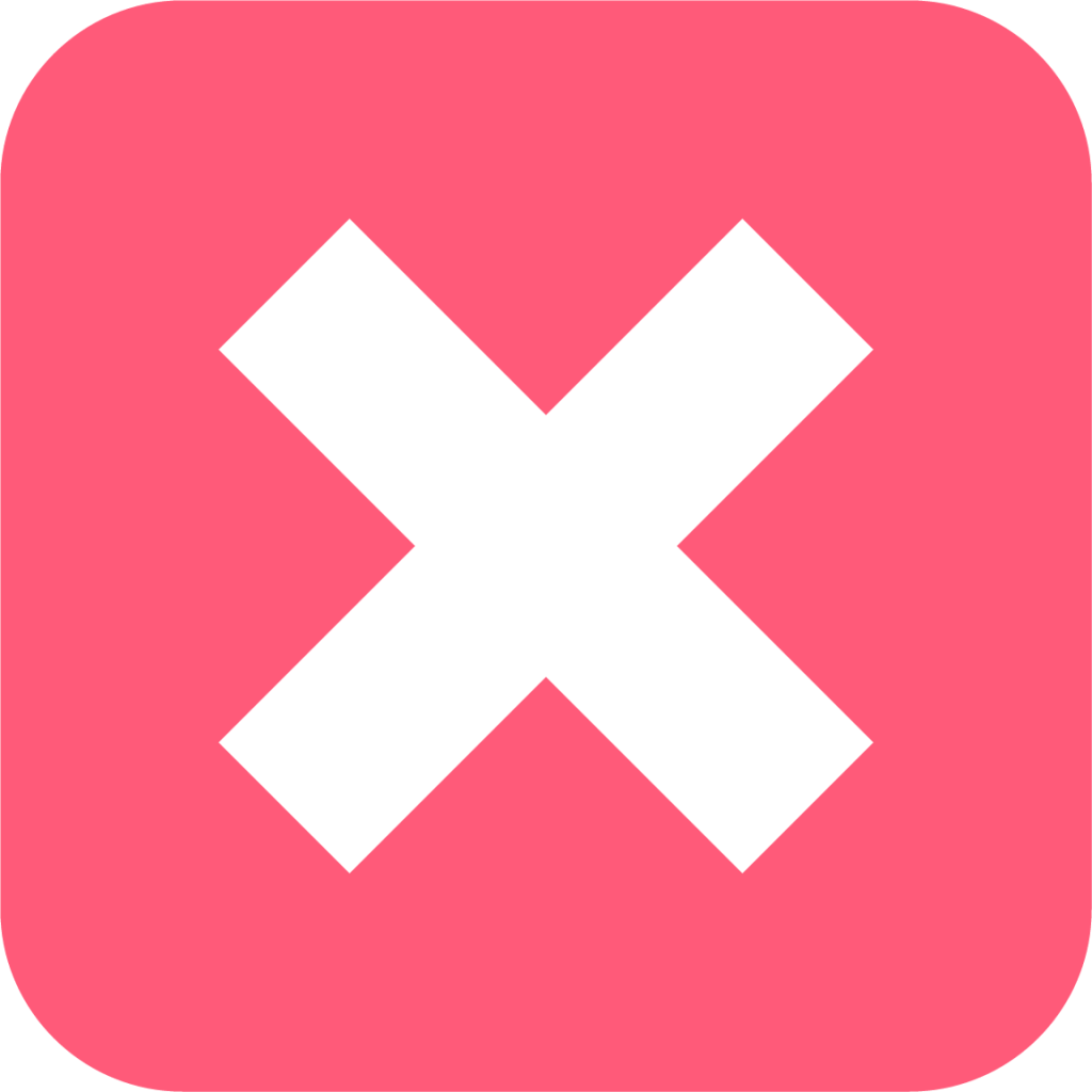 negative squared cross mark emoji