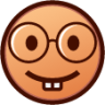 nerd face (yellow) emoji