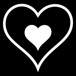 nested hearts icon
