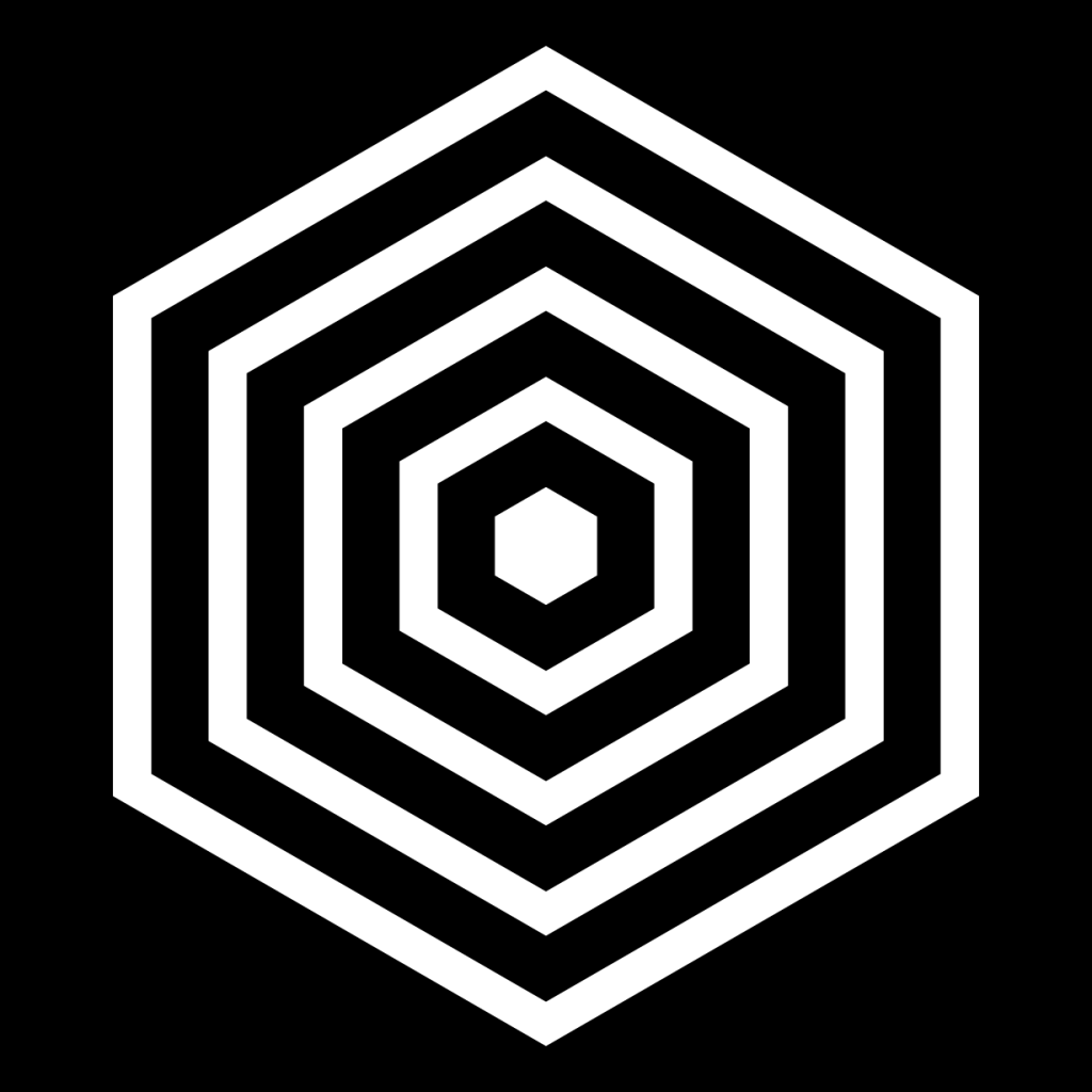 nested hexagons icon