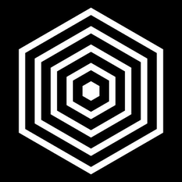 nested hexagons icon