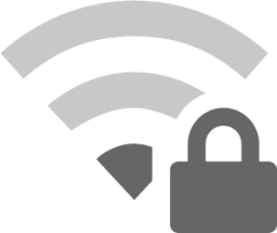network wireless signal ok secure symbolic icon